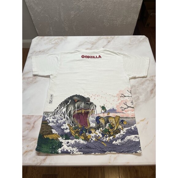 Godzilla  T-shirt White TOHO Godzilla  Japan Monster  Size M Youth - Picture 7 of 8